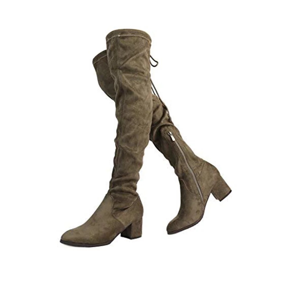 Brand new grey suede boots size 10.